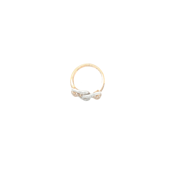 18K intertwined Real Diamond Ladies Ring|Pachchigar Jeweller
