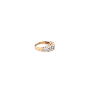 18K Gold Three Line Diamond Ladies Band|Pachchigar Jeweller