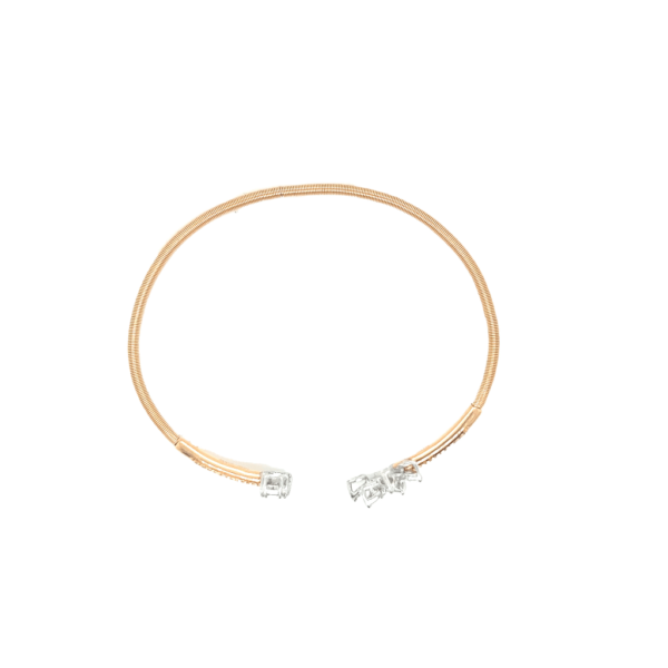 18KT Gold Floral Loop Diamond Bracelet| Pachchigar Jewellers