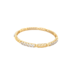 18KT Diamond Bangle with Marquises in Checkered Design