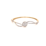 18KT Siff Diamond Bracelet with Curve both Sides
