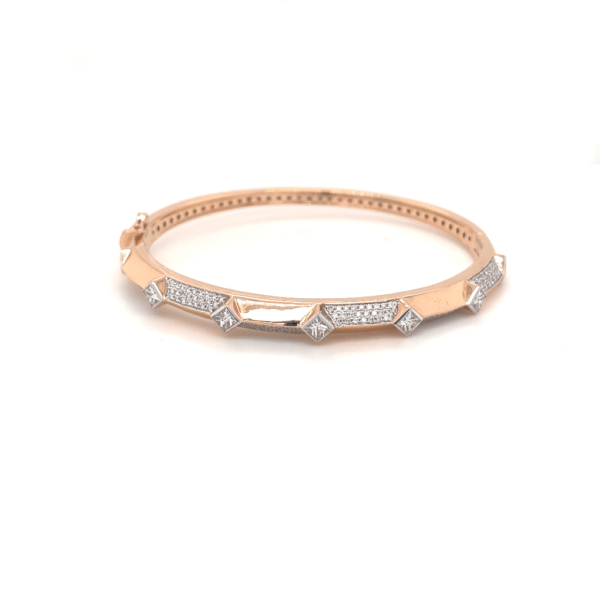 18KT Rose Gold Finely Finished Diamond Bracelet|Pachchigar's