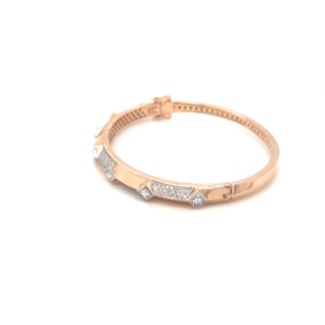 18KT Rose Gold Finely Finished Diamond Bracelet|Pachchigar's