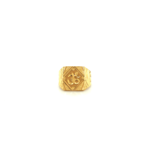 22K Yellow Gold OM Divine Ring for Men|Pachchigar Jewellers