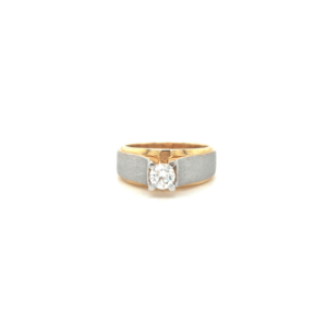 18K Dual Tone Gold Diamond ring: Elegant Design in Solitaire