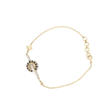 18K Gold And Natural Diamond Hand Mangalsutra Bracelet