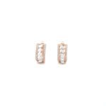 18KT Diamond Earring in Double Line Bali|Pachchigar Jeweller