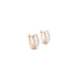 18KT Diamond Earring in Double Line Bali|Pachchigar Jeweller