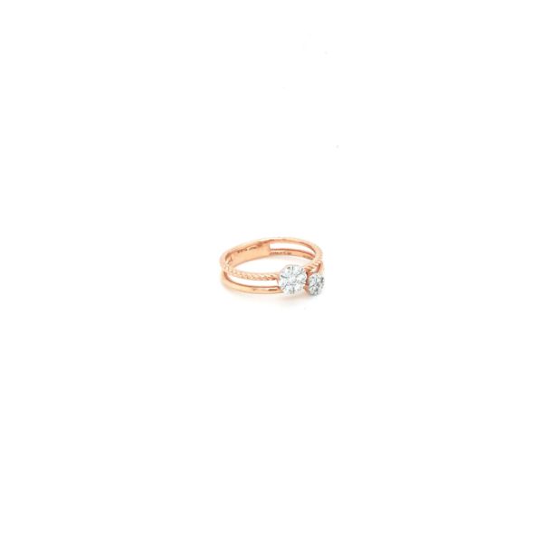 18K Natural Diamond Classy Engagement Ring|Pachchigar Jeweller