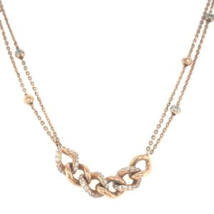 18K Gold Double Line Chain with Linkings Pachchigar Jeweller