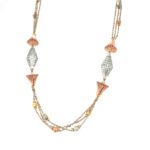 22KT Rose Gold Fancy Bunch Pattern Chain|Pachchigar Jeweller