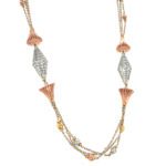 22KT Rose Gold Fancy Bunch Pattern Chain|Pachchigar Jeweller