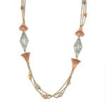 22KT Rose Gold Fancy Bunch Pattern Chain|Pachchigar Jeweller
