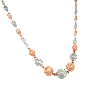White and Rose Gold Polish Ball Chain|Pachchigar Jeweller