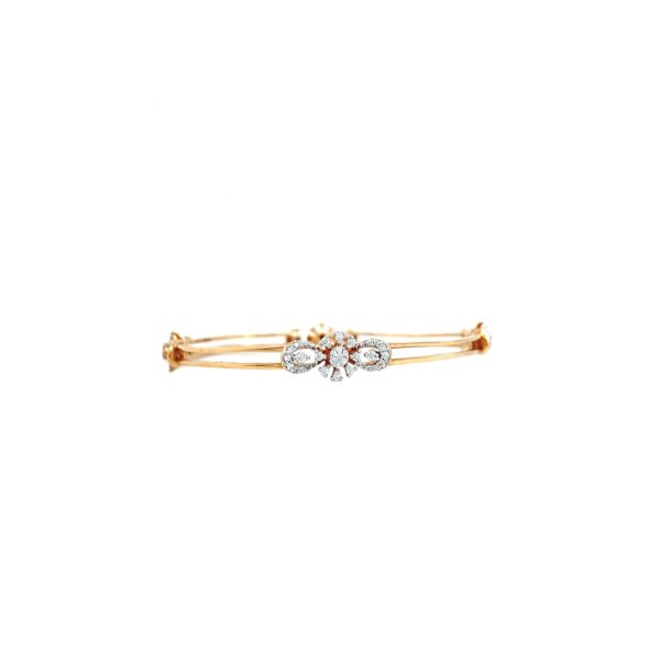 18K Diamond Bangle In Minimalistic Design|PachchigarJeweller