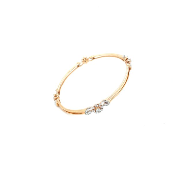 18K Diamond Bangle In Minimalistic Design|PachchigarJeweller