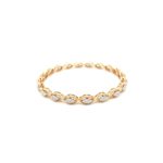 18KT Diamond Bangle with Marquise Look and Pressure Setting