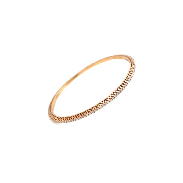 18KT Diamond Eternity Single Line Bangle|Pachchigar Jeweller