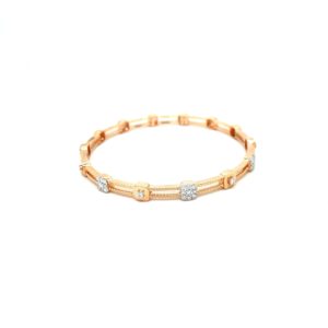 18KT Diamond Elegant Bangle In Pressure Setting|Pachchigar