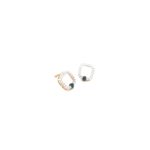 18KT Decent Natural Diamond Pendant Set With a Black Bead