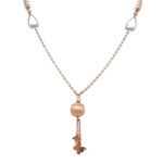 18K Plain Ball Hanging with Gold Chain| Pachchigar Jewellers