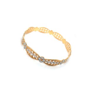 22K Gold Rodium Bangle In Casting Design|Pachchigar Jeweller