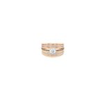18kt Gold Wedding Ring Studded with Black Beads|Pachchigar