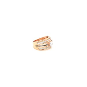18kt Gold Wedding Ring Studded with Black Beads|Pachchigar