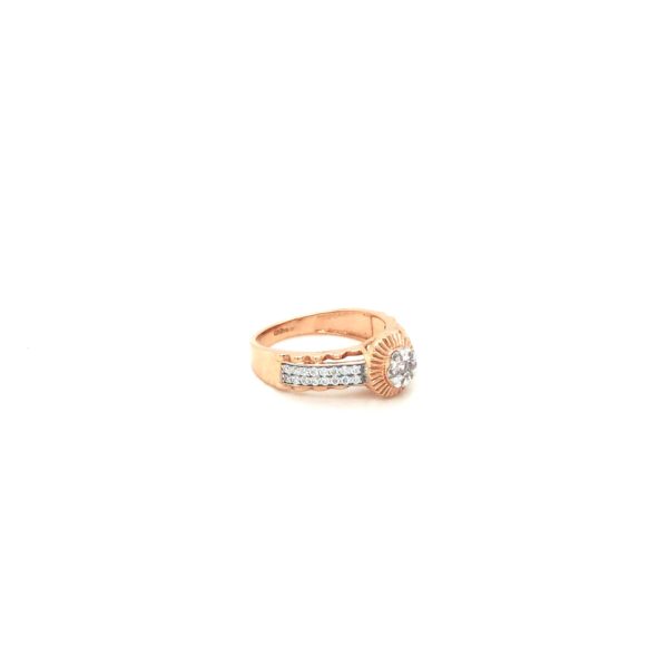 18kt Gold American Diamond Ladies Ring|Pachchigar Jewellers
