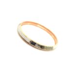 18KT Rose Gold Diamond Versace Pattern Punjabi Kada Bracelet