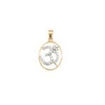 18KT Gold And Real Diamond OM Pendant|Pachchigar Jewellers