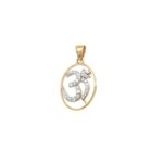 18KT Gold And Real Diamond OM Pendant|Pachchigar Jewellers