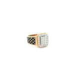 18K Gold Real Diamond Ring In Black Mino|Pachchigar Jeweller