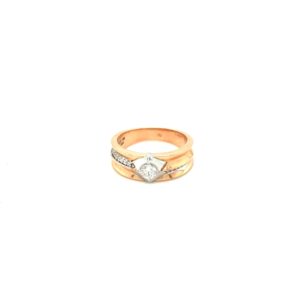 18k Rose Gold Diamond Band For Men|Pachchigar Jewellers