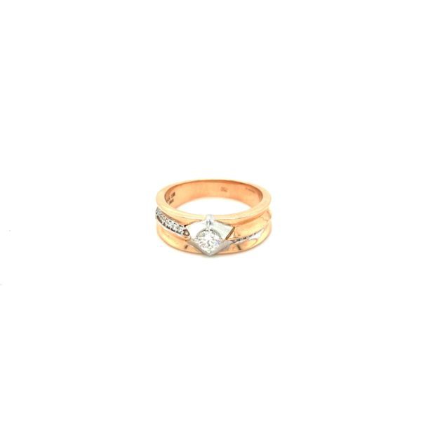 18k Rose Gold Diamond Band For Men|Pachchigar Jewellers