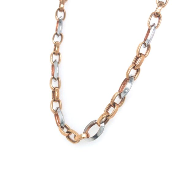18KT Fancy Rolo Chain in Dual Tone| Pachchigar Jewellers