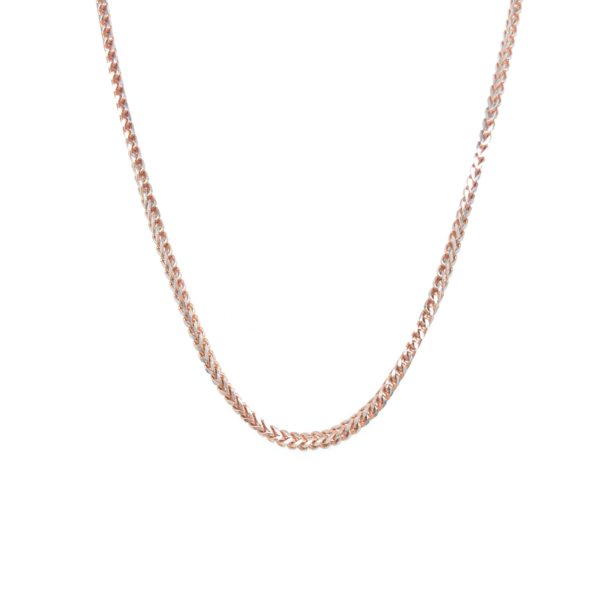 18KT Rose Gold Square Box Pattern Chain|Pachchigar Jewellers