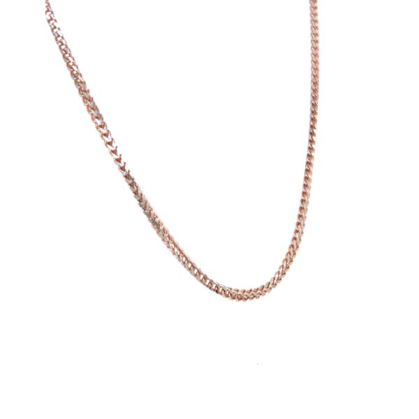 18KT Rose Gold Square Box Pattern Chain|Pachchigar Jewellers