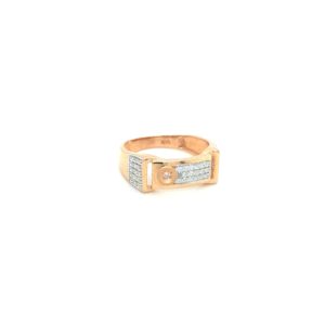 18K Gold And American Diamond Men Ring Pachchigar Jewellers