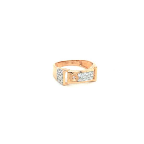 18K Gold And American Diamond Men Ring Pachchigar Jewellers
