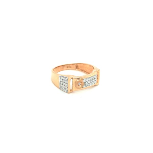18K Gold And American Diamond Men Ring Pachchigar Jewellers