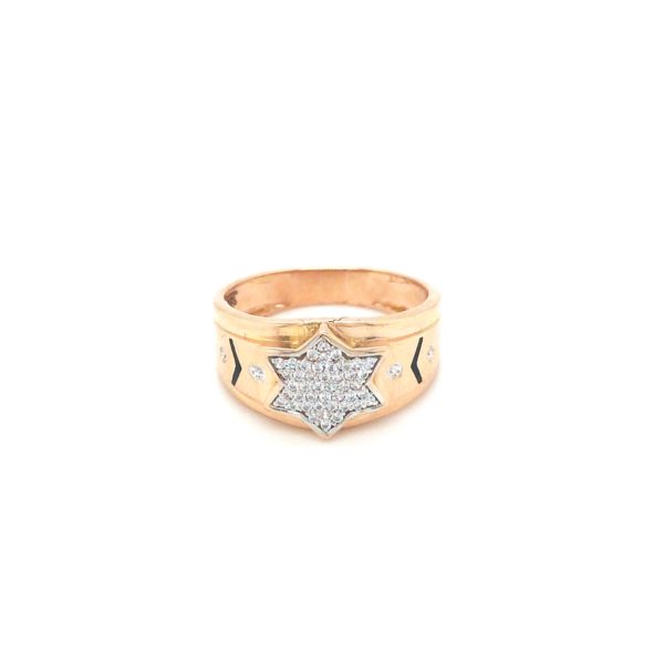 18K Star Design Ring in American Diamond|Pachchigar Jeweller
