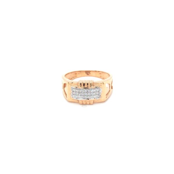 18K Rose Gold Swarovski Diamond Ring |Pachchigar Jewellers