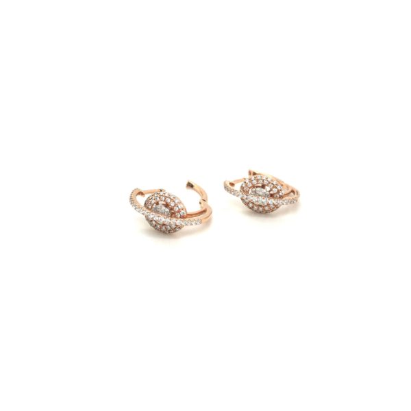 18KT Rose Gold Designer Diamond Bali|Pachchigar Jewellers