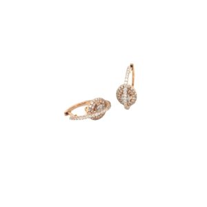 18KT Rose Gold Designer Diamond Bali|Pachchigar Jewellers