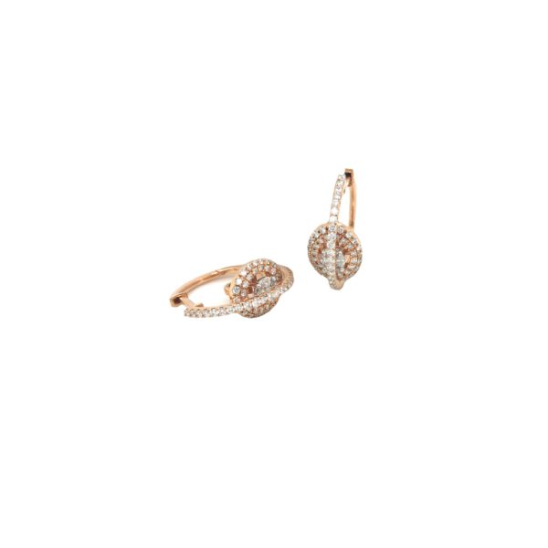 18KT Rose Gold Designer Diamond Bali|Pachchigar Jewellers
