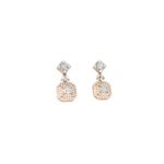 18K Rose Gold Baguette and Diamond Earring|Pachchigar Jeweller