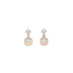 18K Rose Gold Baguette and Diamond Earring|Pachchigar Jeweller