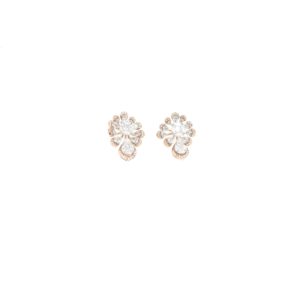 18KT Rose Gold Fancy Diamond Studs|Pachchigar Jewellers