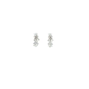 18KT Diamond Earrings in White Gold|Pachchigar Jewellers